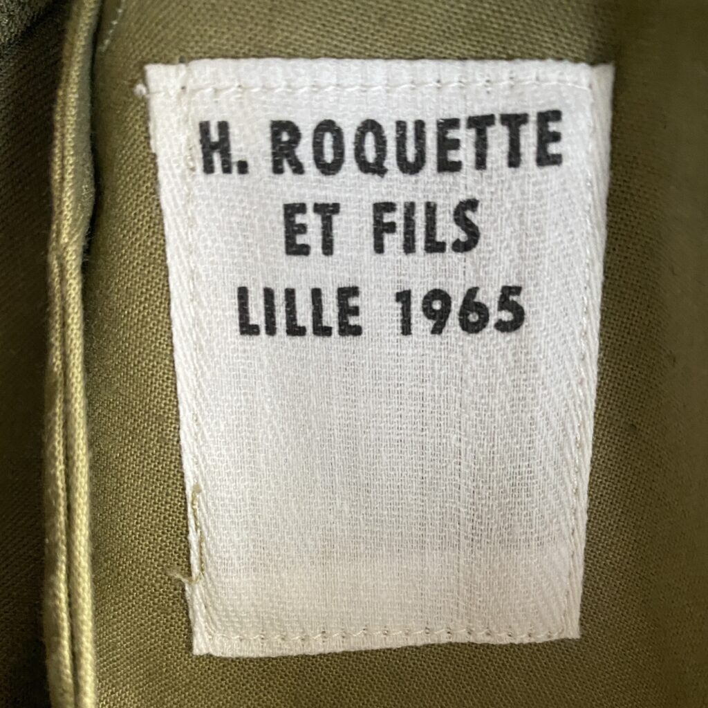 フランス軍 M64ジャケット H. ROQUETTE ET FILS LILLE 1965