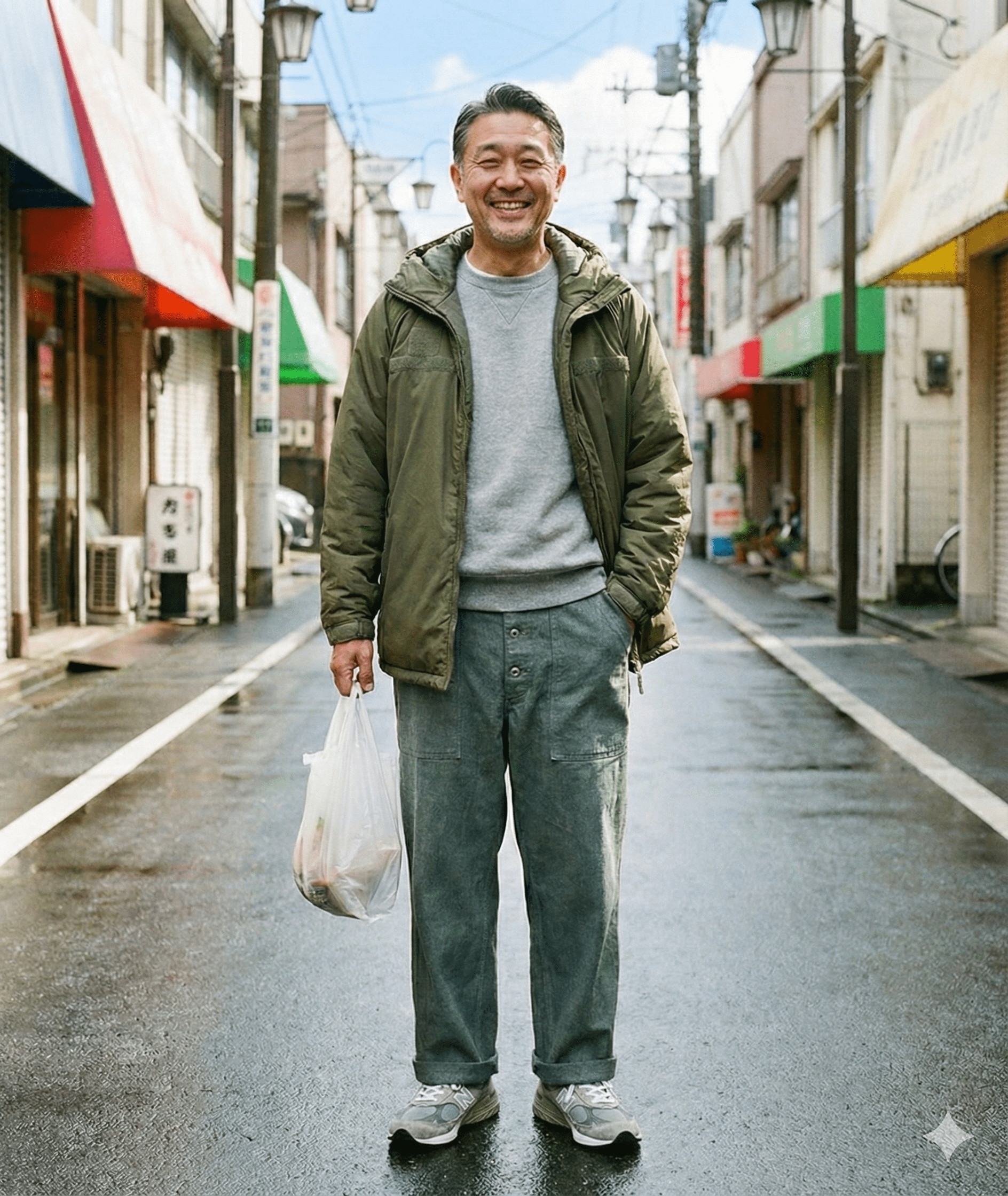 スイス軍デニムパンツ コーデ