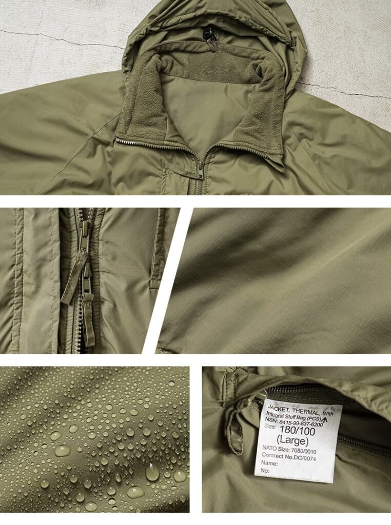 実物 イギリス軍 PCS THERMAL ジャケットの特徴
