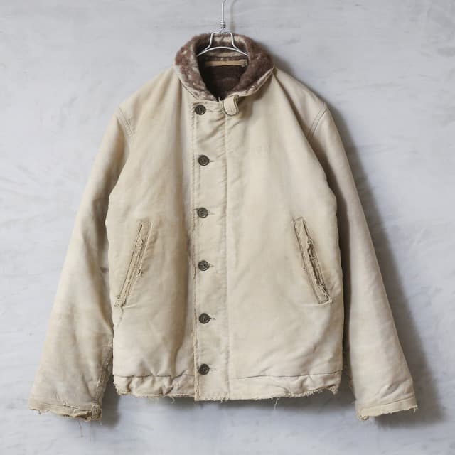 実物 米軍 U.S.NAVY W.W.II N-1デッキジャケット