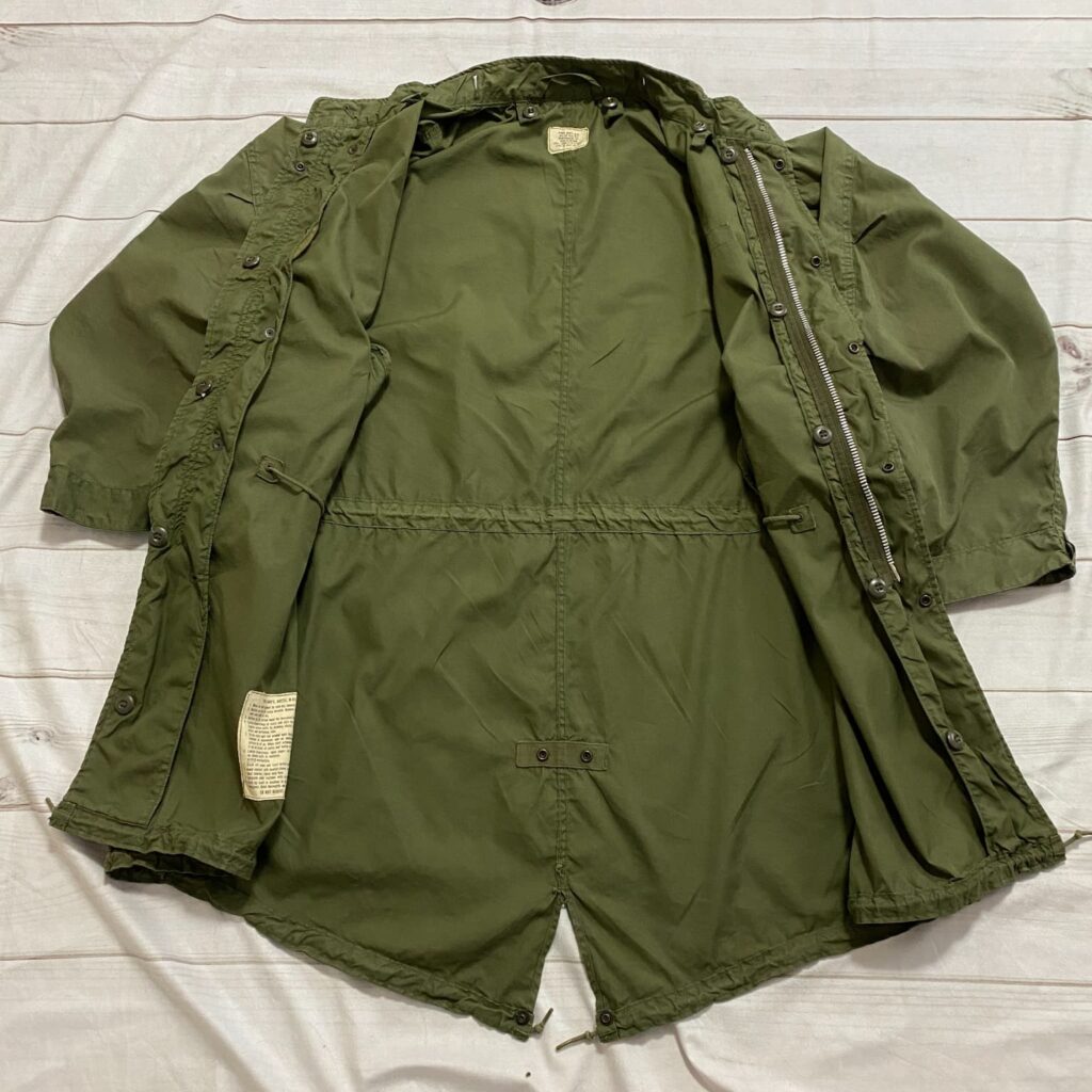 米軍実物 M65 フィッシュテールパーカー 70s 初期型 シェル内側