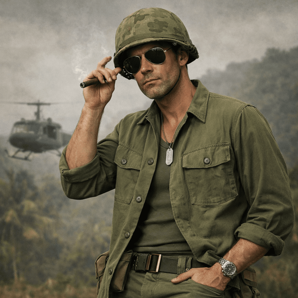 og107 ユーティリティシャツとベイカーパンツを着用してる米軍