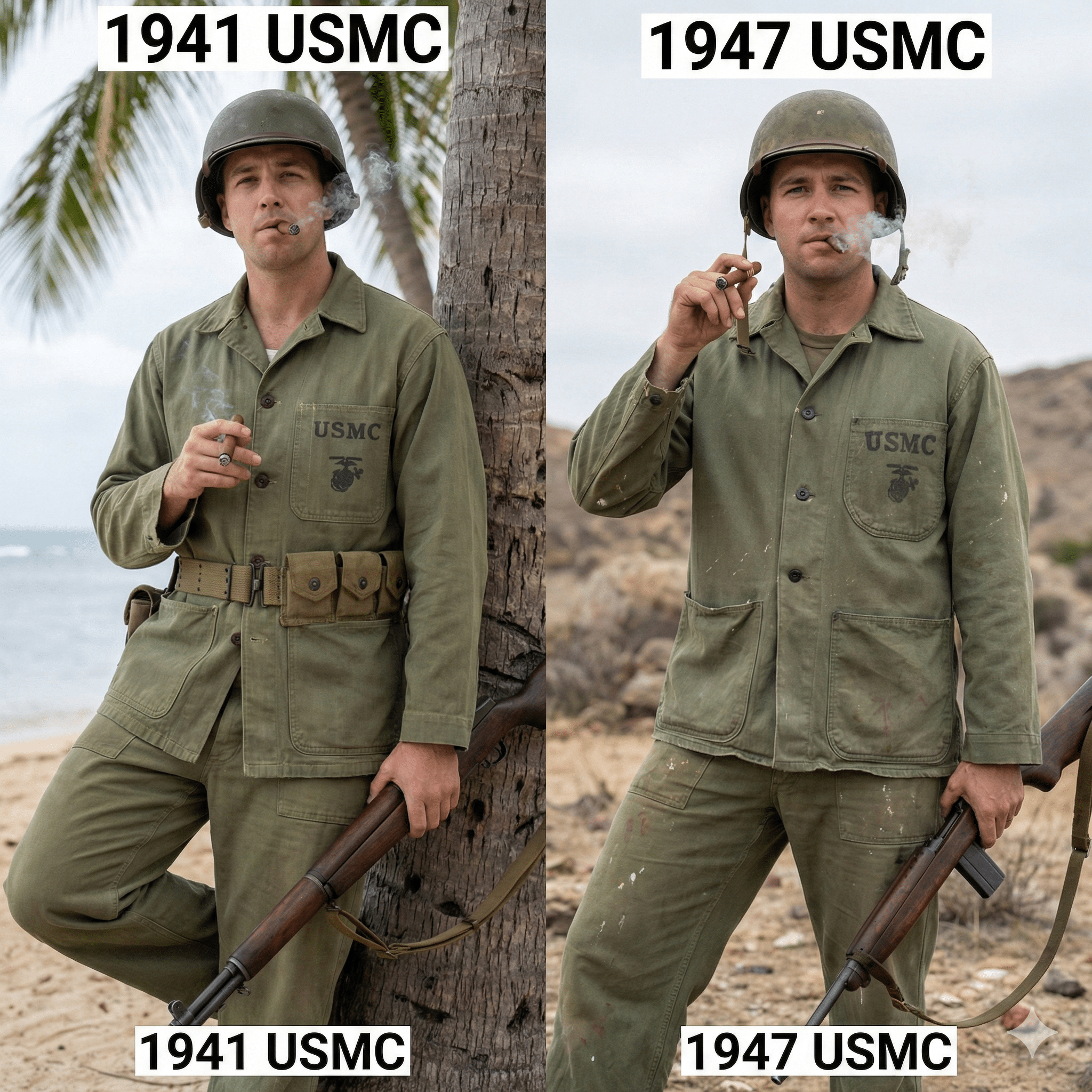 実物海兵隊　USMCパッピージャケット　パッピーパンツ USMC P-41とP-47の違い｜海兵隊HBTジャケット＆パンツ | ミリラン