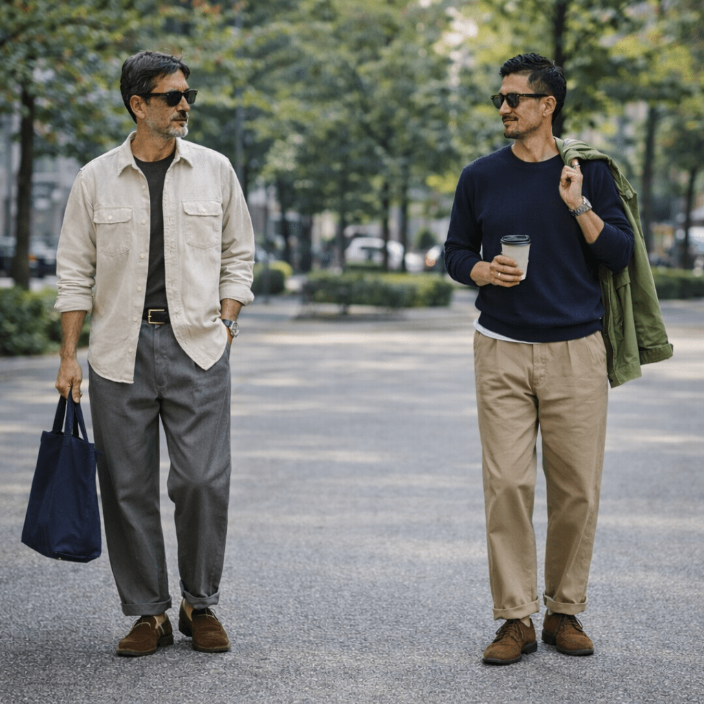 M-52のレプリカのおすすめブランドを履いてるオッサン達