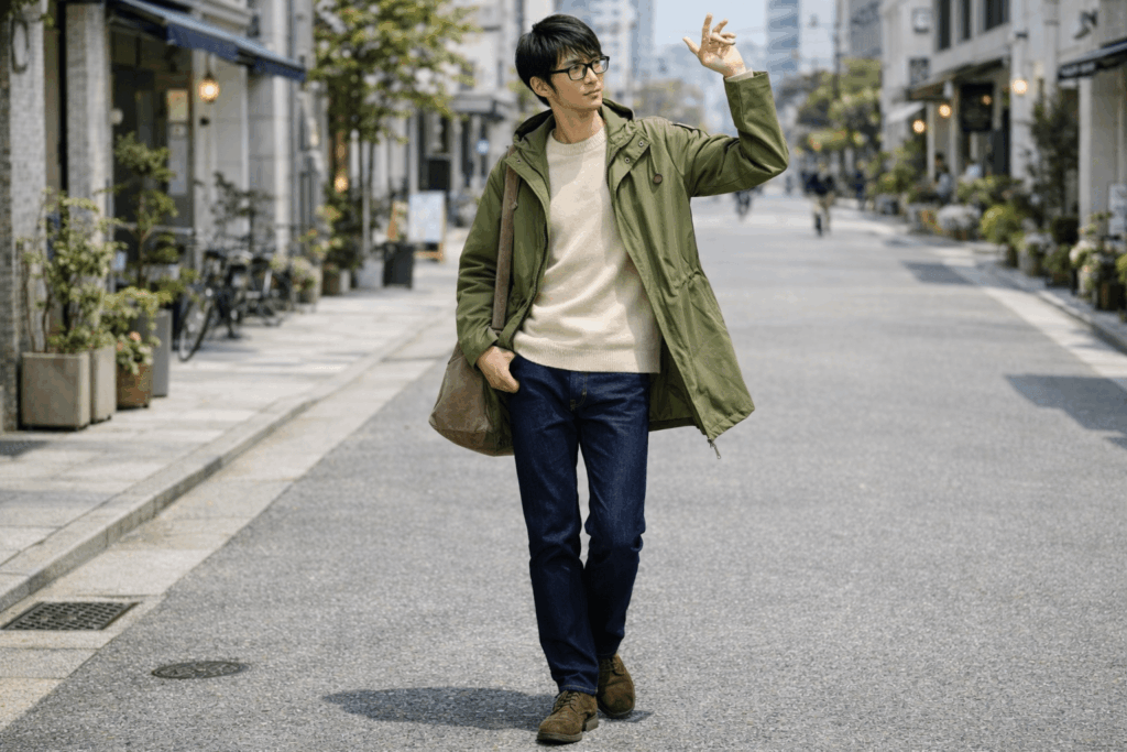 M51 モッズコート コーデ 春