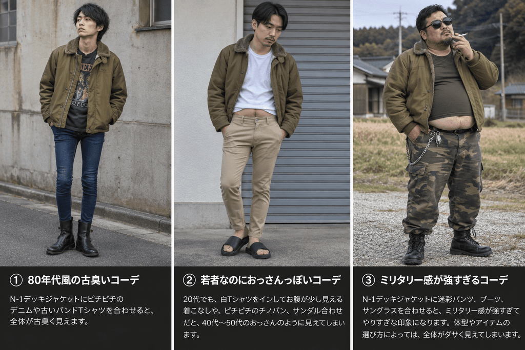 n1 デッキ ジャケット ダサい